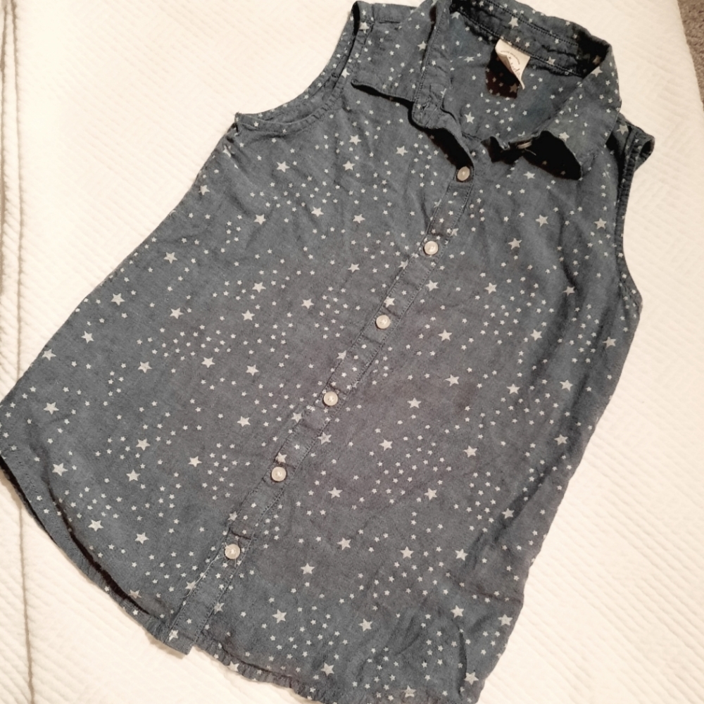 Denim star top. Size 7/8